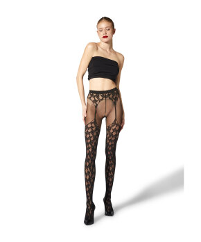 Wolford - Floral Lace Suspender Strømpebukser/Leggings