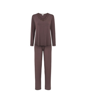 Lady Avenue - Bamboo Bamboo Long Sleeve Pyjamas Wit