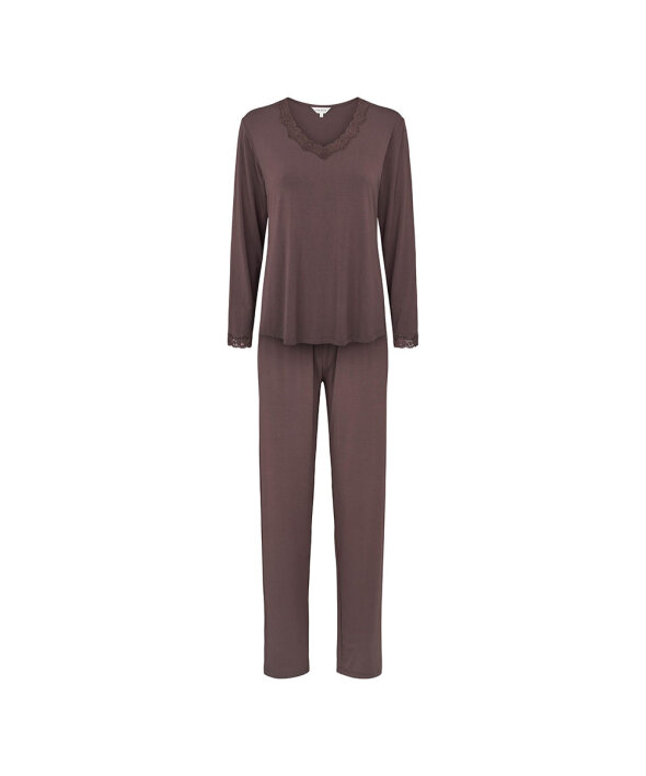 Lady Avenue - Bamboo Bamboo Long Sleeve Pyjamas Wit