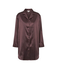 Lady Avenue - LA - Homewear - Cotton & satin Satin Long Sleeve Nightshirt