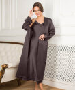 Lady Avenue - Pure Silk Long Robe