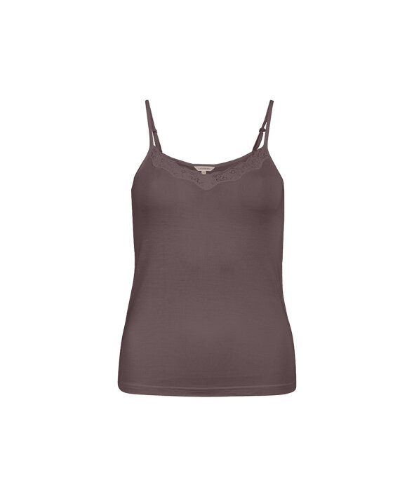 Lady Avenue - LA - Silk Jersey Camisole W/Lace