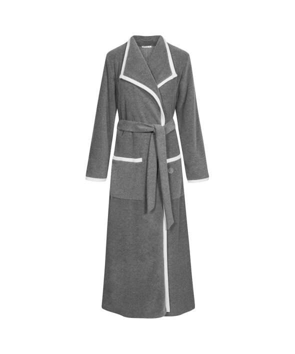 Louis Feraud - Fleece mit Kontrastblenden Robe, 1/1 Sleeve, Wrap-Around