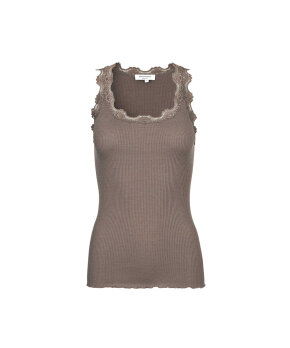 Rosemunde - Silk Top Regular W/Vintage Lace