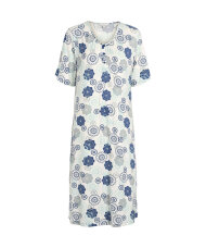 Lady Avenue - Bambus Homewear Long Nightdress, Short Sleeve