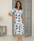 Lady Avenue - Bambus Homewear Long Nightdress, Short Sleeve