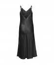 Lady Avenue - Silk Long Nightgown W/Lace