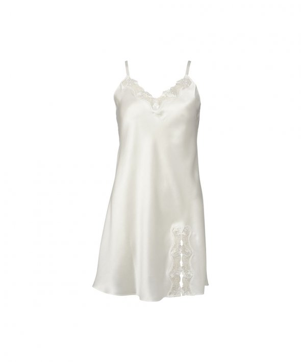 Lady Avenue - LA - Silk Woven Slip W/Lace