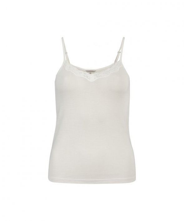 Lady Avenue - LA - Silk Jersey Camisole W/Lace