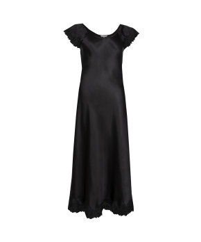 Lady Avenue - Silk Nightdress W/Short Sleeve