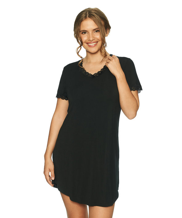 Lady Avenue - Bamboo Bamboo Short Sleeve Nightdress