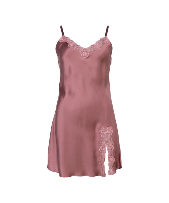 Lady Avenue - Pure Silk Slip W/Lace