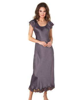 Lady Avenue - Silk Nightdress W/Short Sleeve