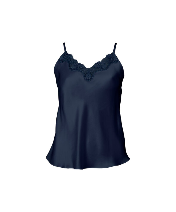 Lady Avenue - Pure Silk Camisole W/Lace