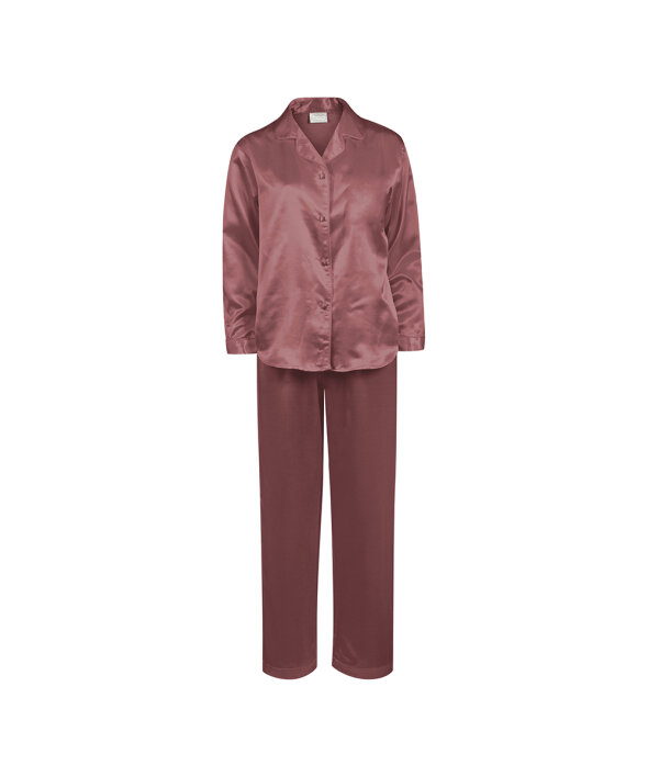 Lady Avenue - Satin Satin Long Sleeve Pyjamas