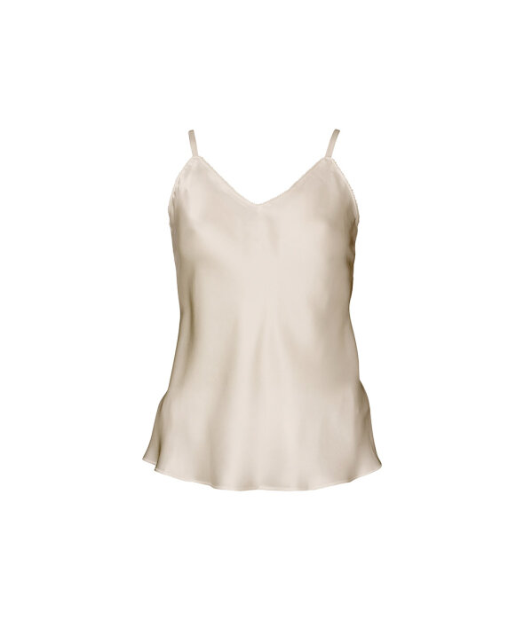 Lady Avenue - Pure Silk Camisole W/Cording