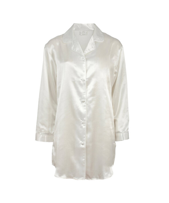 Lady Avenue - LA - Homewear - Cotton & satin Satin Long Sleeve Nightshirt