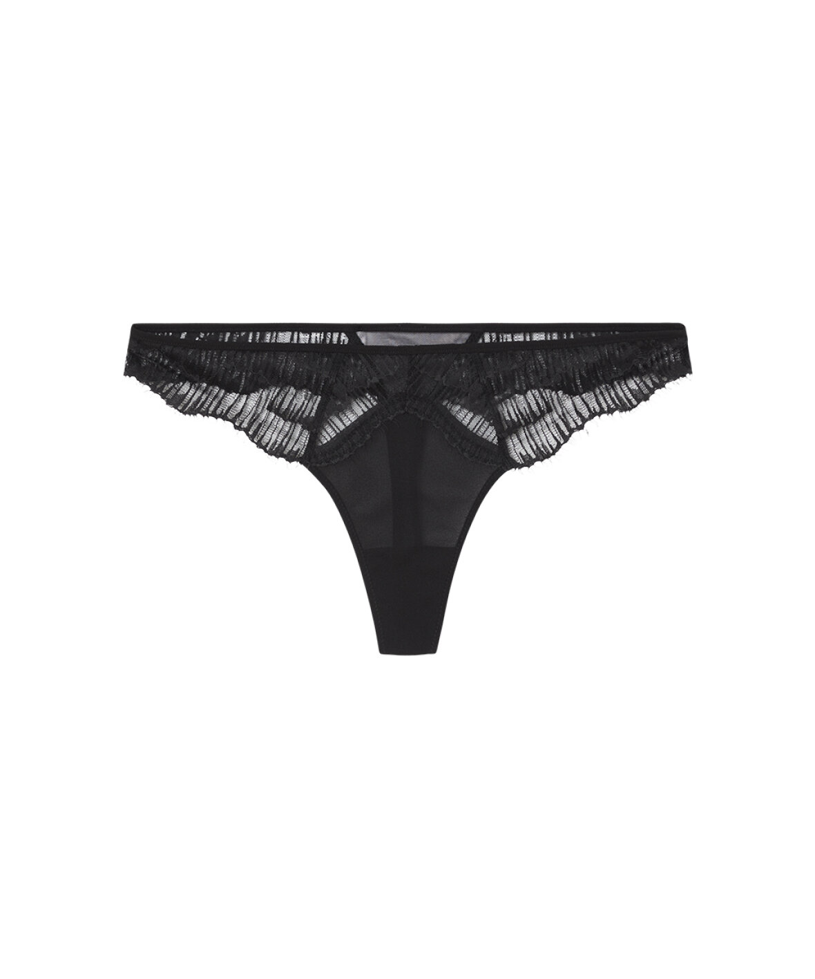 Wunderwear Ck Black Linear Lace Thongs Stringtrusse Fra Calvin Klein 4813