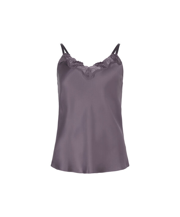 Lady Avenue - Pure Silk Camisole W/Lace