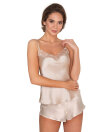 Lady Avenue - Pure Silk Camisole W/Lace