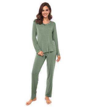 Lady Avenue - Bamboo Bamboo Long Sleeve Pyjamas Wit