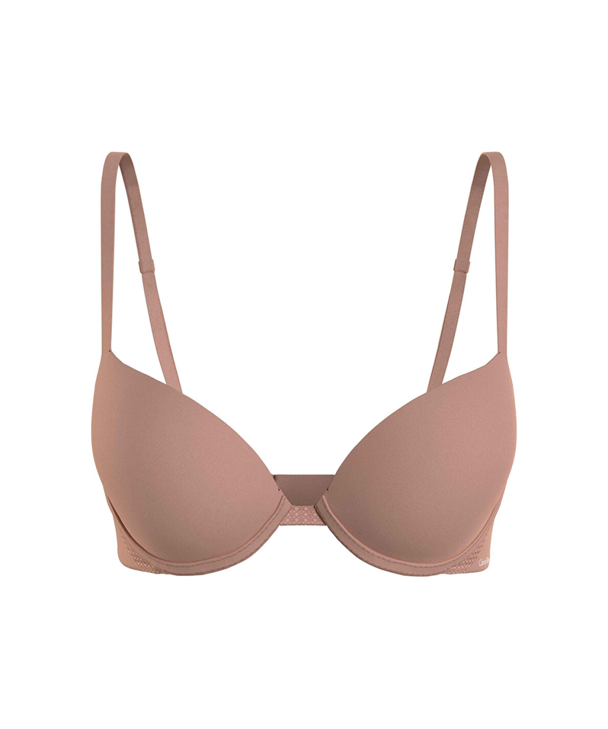 Calvin Klein Perfectly Fit Flex Plunge Push-Up Bra, Stone Grey at