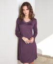 Lady Avenue - Silk Jersey Nightgown, Long Sleeve