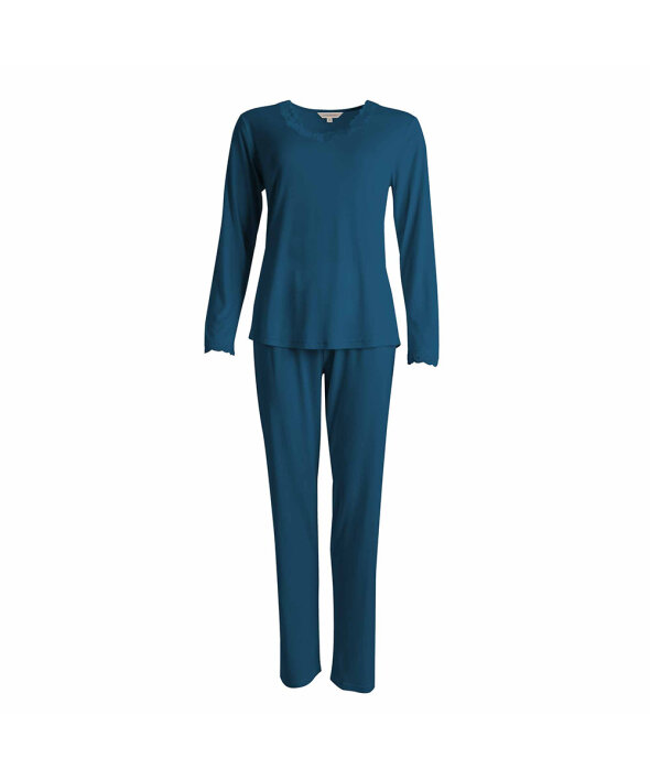 Lady Avenue - Silk Jersey Pyjamas, Long Sleeve