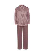 Lady Avenue - Satin Satin Long Sleeve Pyjamas