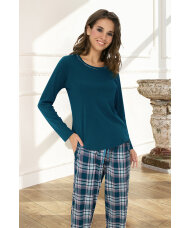 Lady Avenue - Homewear - Cotton & satin Cotton Flannel Pyjamas