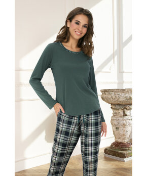 Lady Avenue - Homewear - Cotton & satin Cotton Flannel Pyjamas