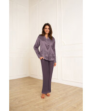 Lady Avenue - Satin Satin Long Sleeve Pyjamas