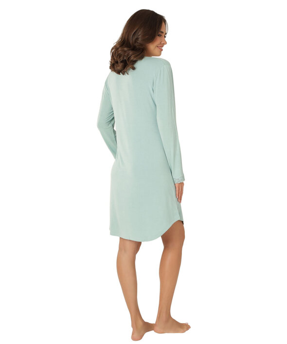 Lady Avenue - Bamboo Homewear Long Sleeve Nightdress With L